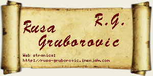 Rusa Gruborović vizit kartica
